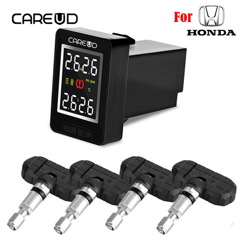 ホンダ CAREUD U912 カーエレクトロニクスワイヤレス TPMS タイヤ空気圧監視システム内蔵センサー Lcd ディスプレイ埋め込みモニター