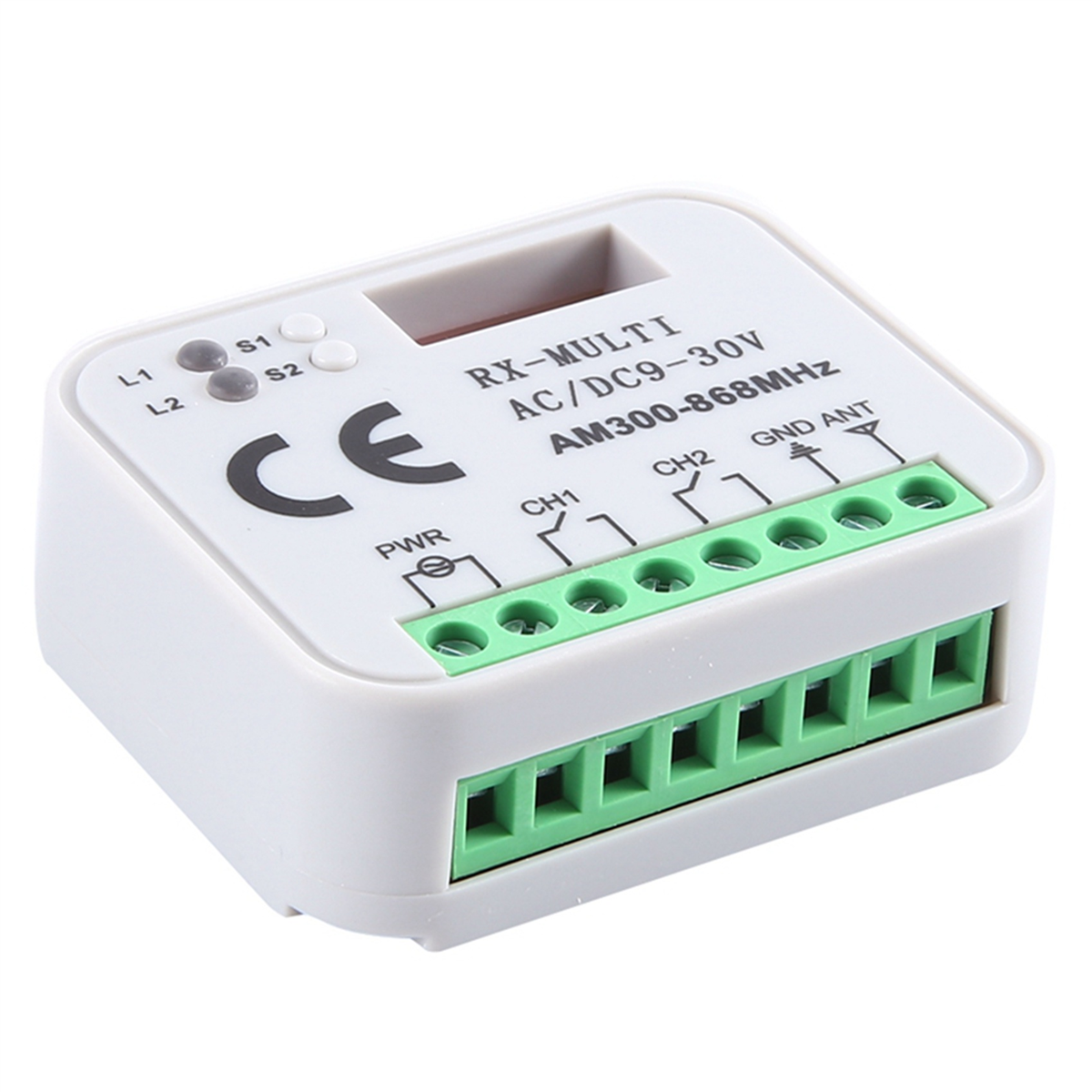 ユニバーサル RX マルチ周波数 300-868MHz レシーバー 2CH 12V 24V リレーモジュールガレージドアリモコン 433.92MHz 868MHzJAS