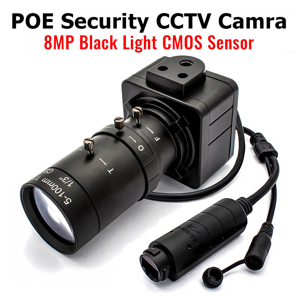 4K 8MP POE IPカメラ 20倍ズーム 5-100mm CSレンズ ブラックライトCMOS メタルハウジング RTSP ONVIF 屋外ホームセキュリティCCTV監視