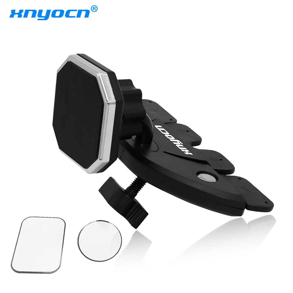 Xnyocn CD スロット磁気携帯ホルダーカーマウント電話ホルダー 360 度回転ユニバーサルマグネット電話ホルダー IPhone Xiaomi 用