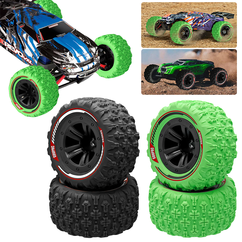 4 個 12 ミリメートル六角 RC ホイールとタイヤ沼地爪マッドテレーンタイヤアクセサリー RC タイヤホイール 1/14 1/16 RC カークローラートラック用