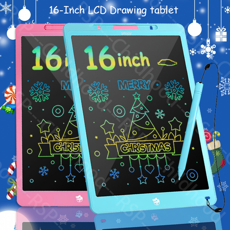 16 インチ LCD ライティングタブレット大型電子カラー描画ボード消去可能な画面完璧な教育玩具誕生日クリスマスギフト