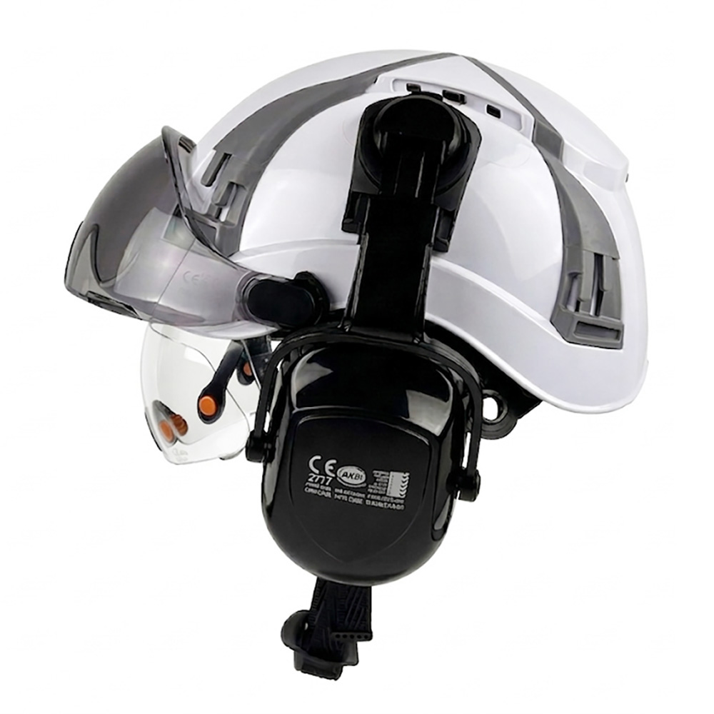 CE ANSI 安全ヘルメット内蔵ゴーグルとイヤーマフ ABS 通気構造ハードハット産業作業保護ヘルメット新しい