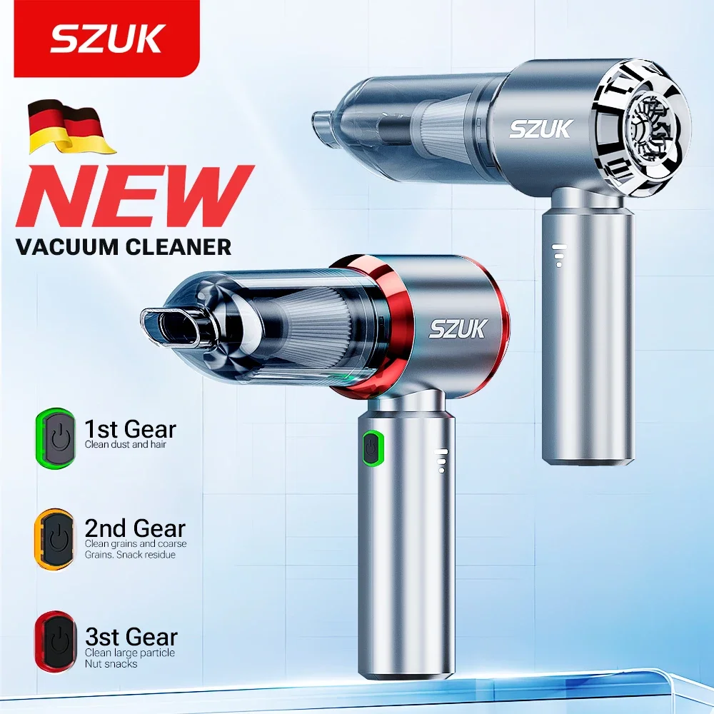 SZUK 985000PA 車用掃除機ミニワイヤレスハンドヘルドクリーニングマシンキーボード用強力なポータブル掃除機車用
