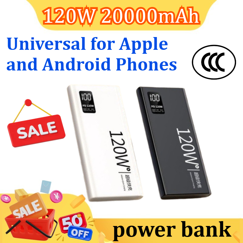 大容量 20000mAh パワーバンク 120 ワット急速充電器 iPhone 用サムスン Xiaomi USB C 外部予備バッテリーポータブル