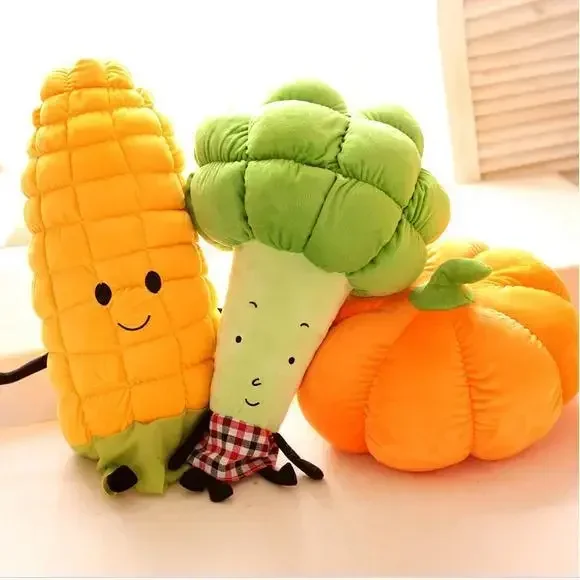 60 センチメートルかわいいパーソナライズされたクリエイティブ野菜ぬいぐるみおもちゃ枕クッションソファ枕誕生日プレゼントブロッコリーカボチャトウモロコシ人形