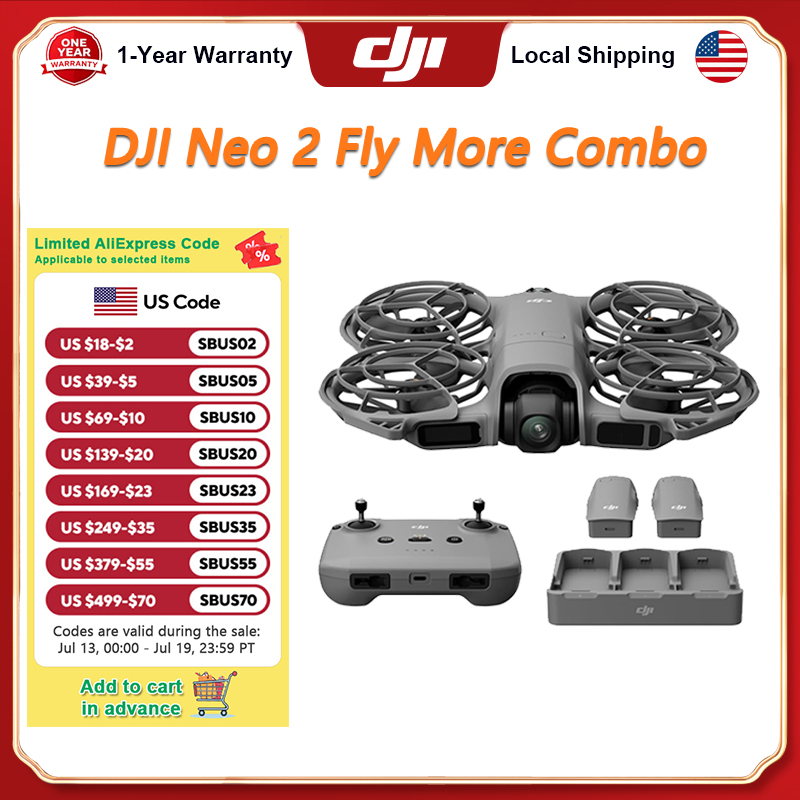 DJI Neo 2 Fly More コンボ RC-N3 送信機付き、デジタルトランシーバーによる安定した伝送、初心者向け 4K ドローン、バッテリー 3 本
