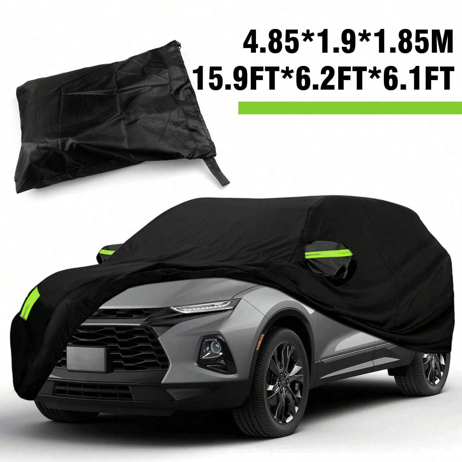 SUV カーカバー全天候型シールド |雪/太陽/紫外線/防塵、反射ストリップ付き