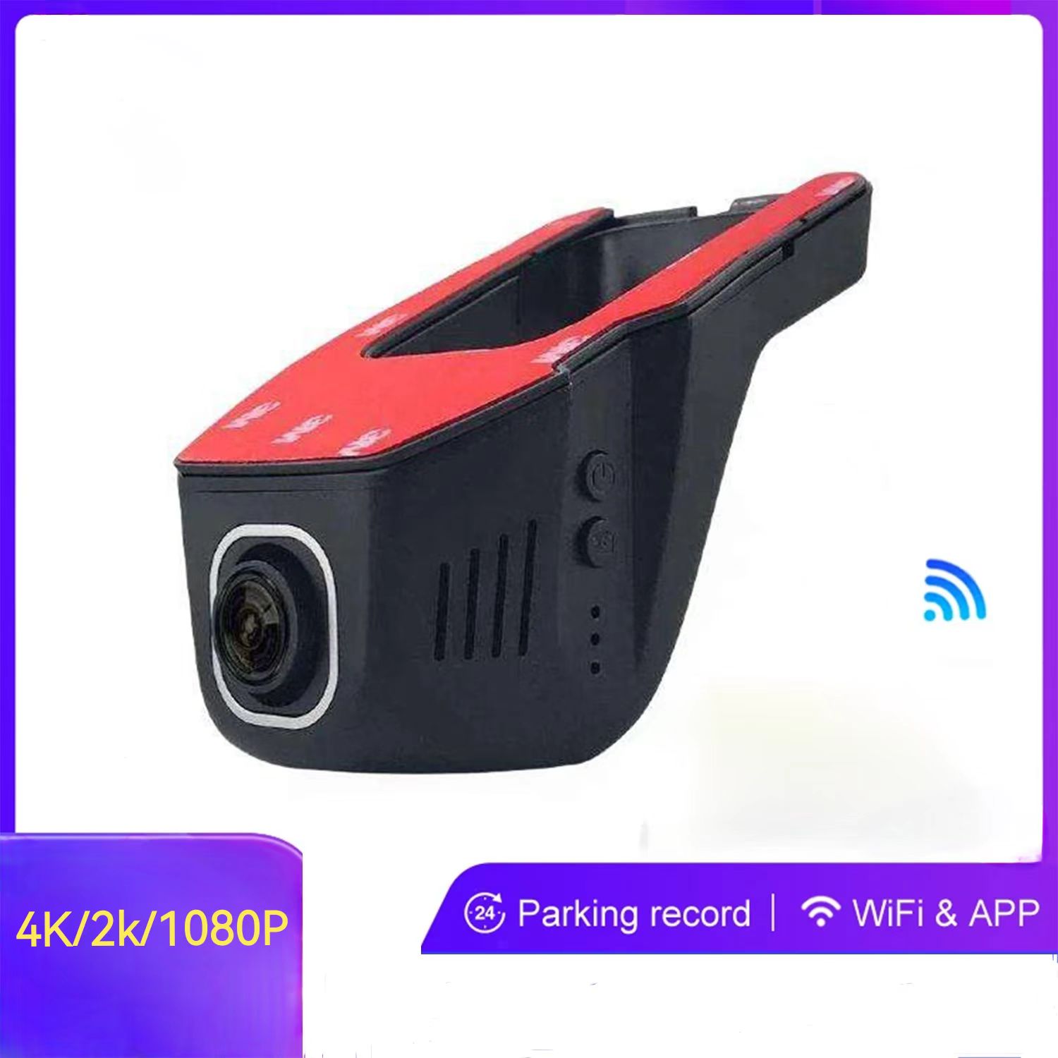 HD 4K 2160P WiFi 車 DVR ダッシュカムカメラ 1080P 1600P 2K24H 駐車モニター APP 制御車の運転ビデオレコーダーすべての車用