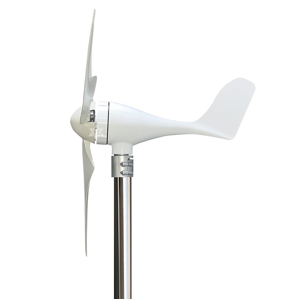 400 ワット小型風力タービン発電機 2 メートル/秒の低始動速度 AC12v 24v MPPT コントローラ付き LED 付き 3 または 5 ブレードを柔軟に組み立てる