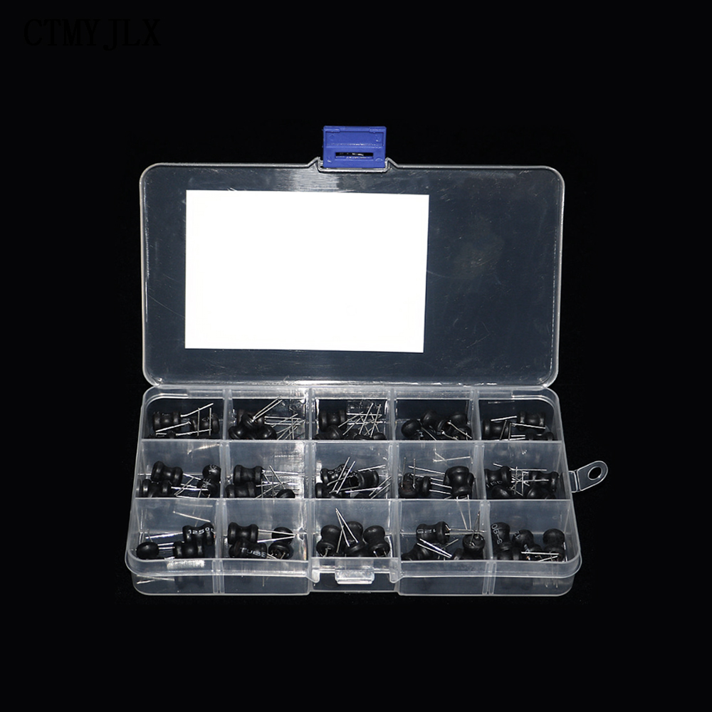 75 個 2.2uH-10mH DIP インダクタ 15 値 x 5 個 8*10mm チョークインダクタ各種キット 4.7uh 33uh 68uh 100uh 220uh 470uh 1mh 4.7mh