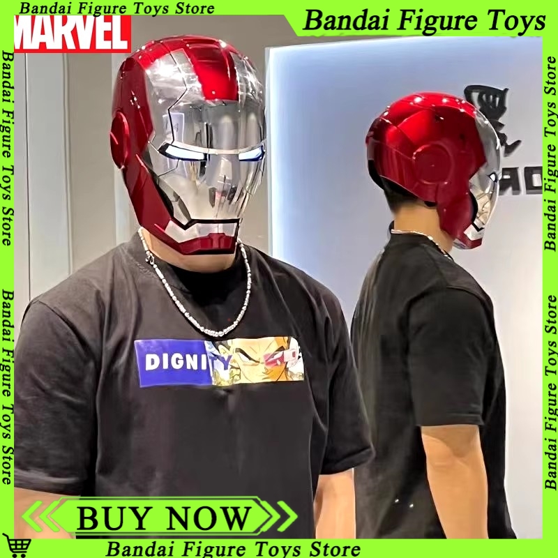 新しい AutoKing 1/1 Mk5 アイアンマンヘルメットコスプレ音声制御目ライトモデルのおもちゃ大人の電動ウェアラブルクリスマスギフト