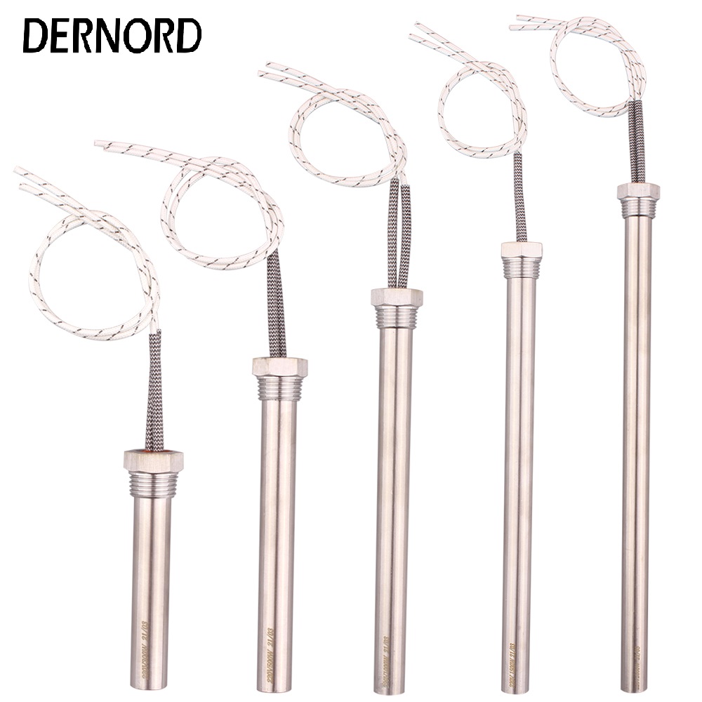 浸漬カートリッジヒーター 1/2 "スレッド円筒形ホットロッド抵抗 220V 300 ワット 500 ワット 1KW/1.5/2KW 電気温水加熱要素