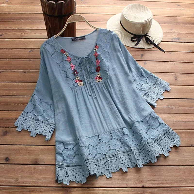 レースレディース Tシャツ Blusa Camisas Mujer ストリート服女性 Tシャツ夏のコットンリネン女性 Tシャツルーズカジュアルトップス Tシャツ