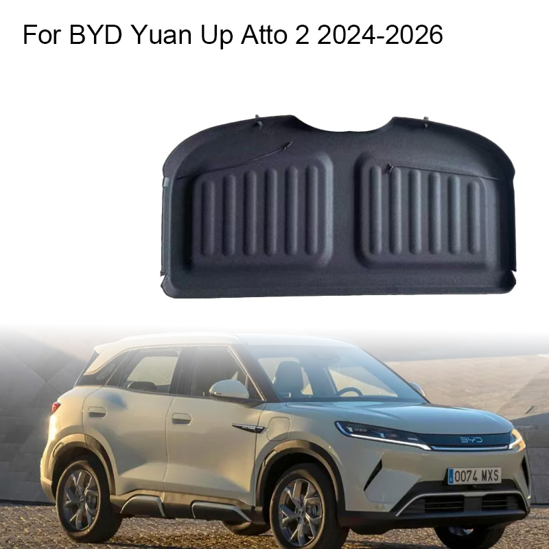 トランクカーテンカバーオーガナイザー BYD Atto 2 元アップ 2024-2026 EV プロリアラックパーティション貨物収納シェルターシールドシェード