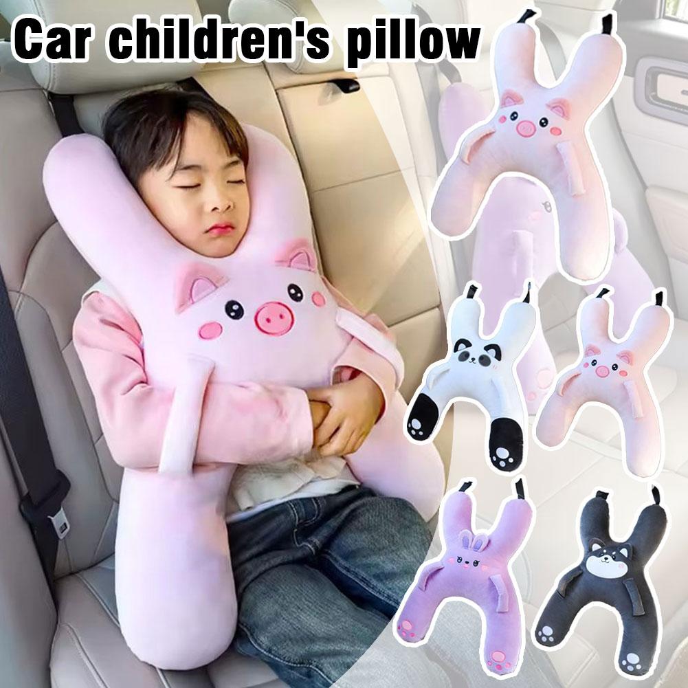 カーシート安全ネックピローかわいい子供のヘッドレストランバーサポートアンチピンチネックかわいい漫画睡眠枕