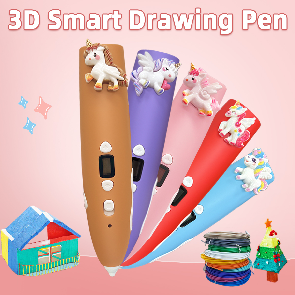 新しいユニコーン低温 3D 印刷ペン 9 メートル PCL フィラメント子供のおもちゃ人気のオンラインセレブの誕生日新年ギフト