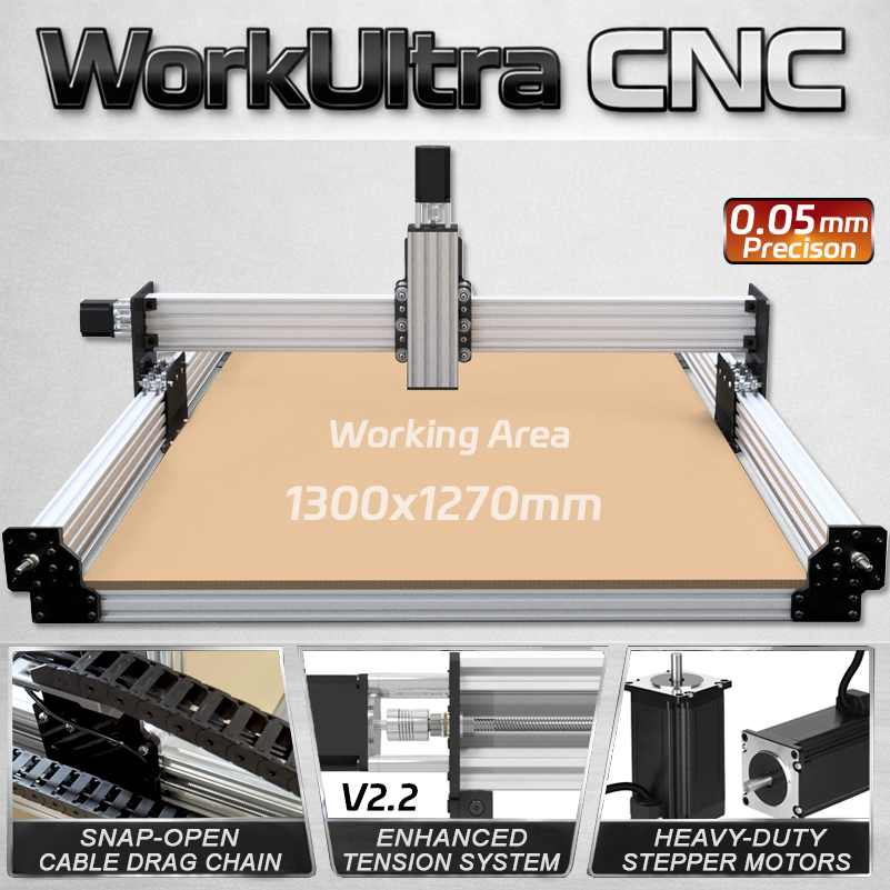 BulkMan3D WorkUltra CNC ルーターマシン V2.2 T8 親ネジテンションシステム 4 軸木材金属アクリルフライス彫刻 CNC