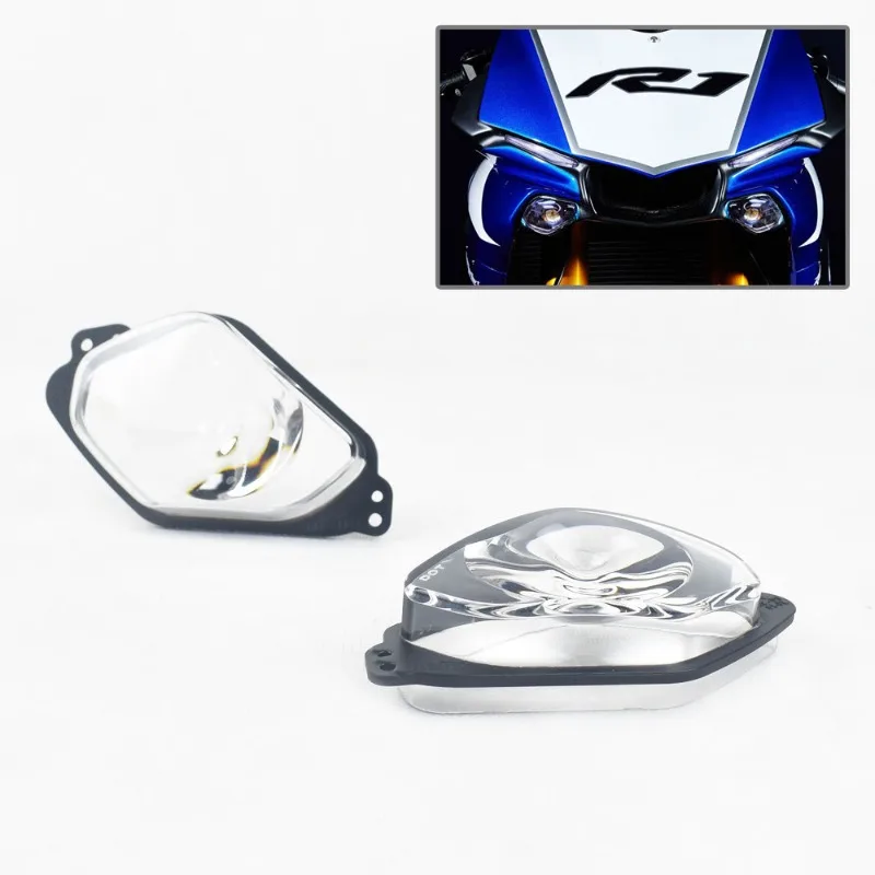 オートバイのヘッドライトカバーヤマハ YZFR1 R1M YZFR6 MT10 ヘッドランプレンズ ABS クリアハウジング