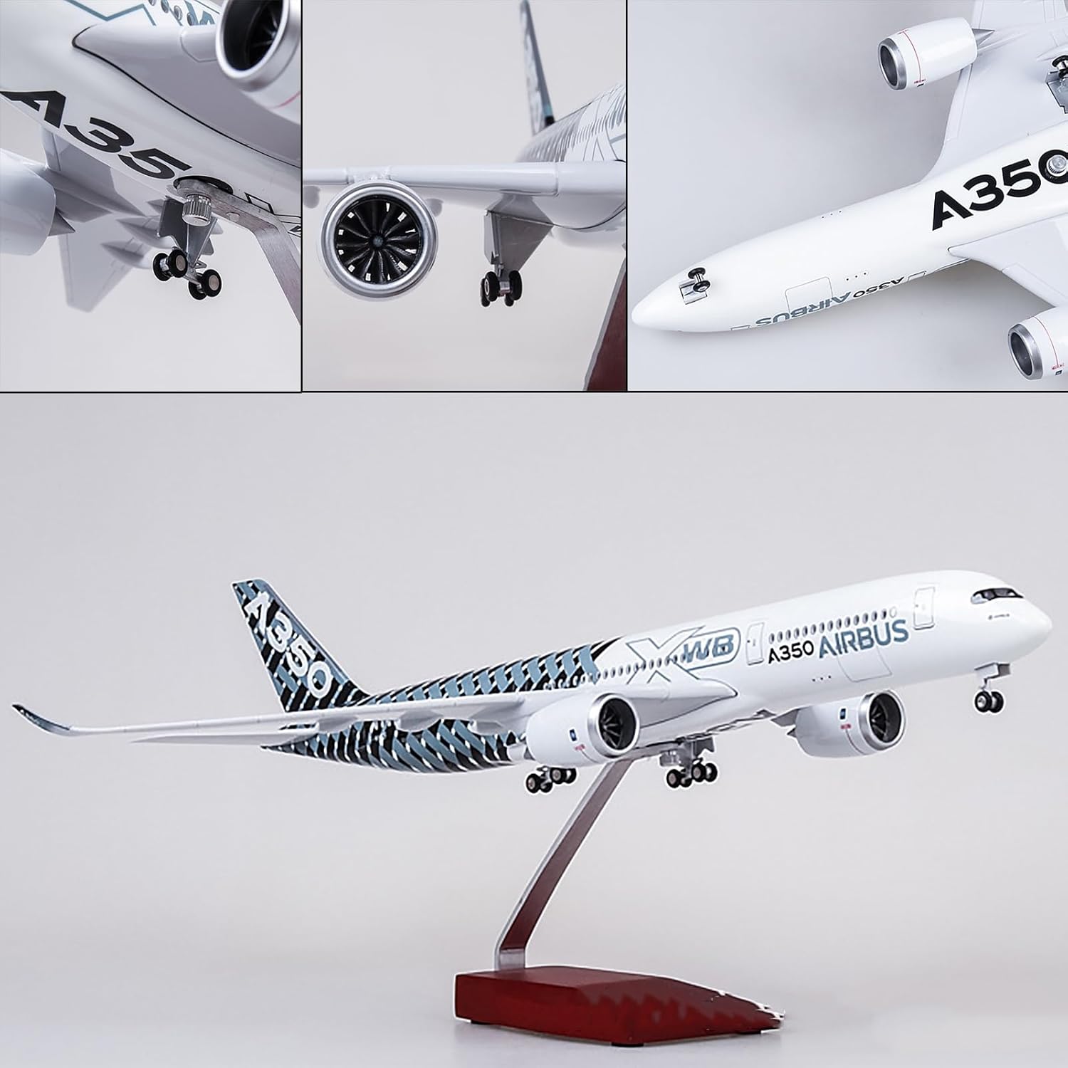 47 センチメートル飛行機のおもちゃ A350 プロトタイプ XWB 航空 1/142 スケールダイキャスト樹脂航空機モデルと光着陸装置コレクションギフト