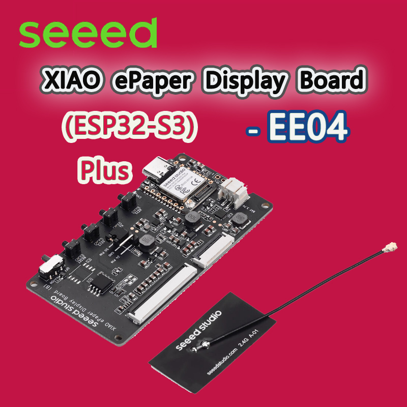 XIAO 電子ペーパー ディスプレイ ボード EE04、XIAO ESP32-S3 Plus 搭載、低電力電子ペーパー プロジェクト用、24 ピン 50 ピン 電子ペーパー ディスプレイをサポート