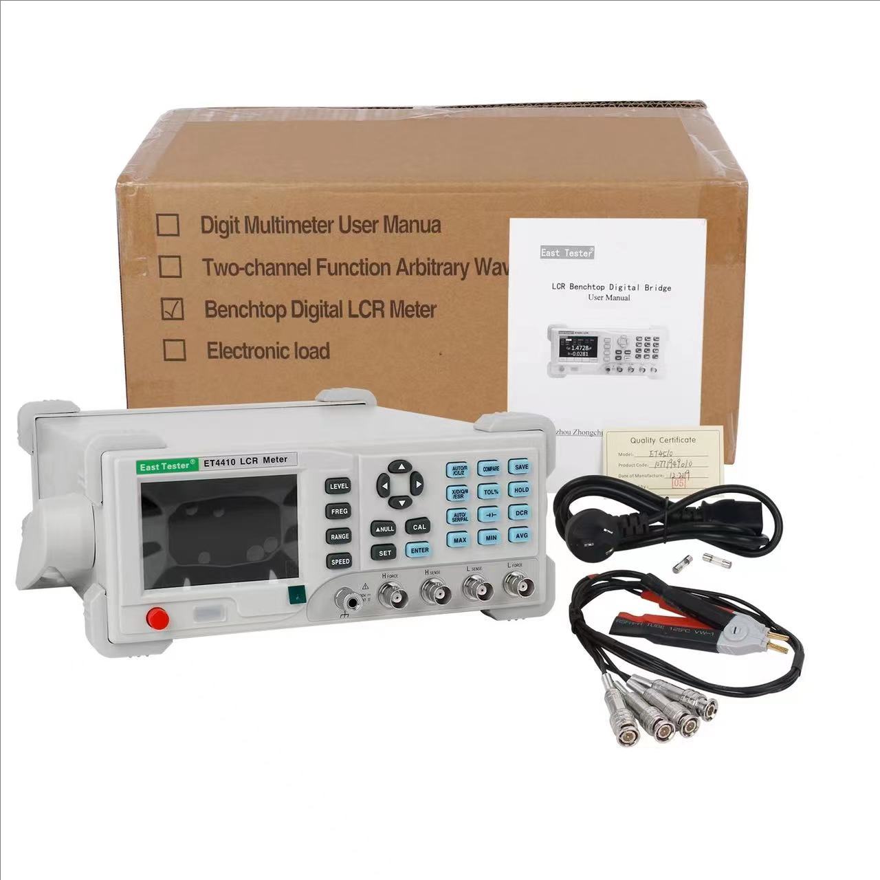 ホットセール格安価格 ET4410 デスクトップ LCR メーター 100KHZ 周波数データ記録 East Tester によるテスト機器
