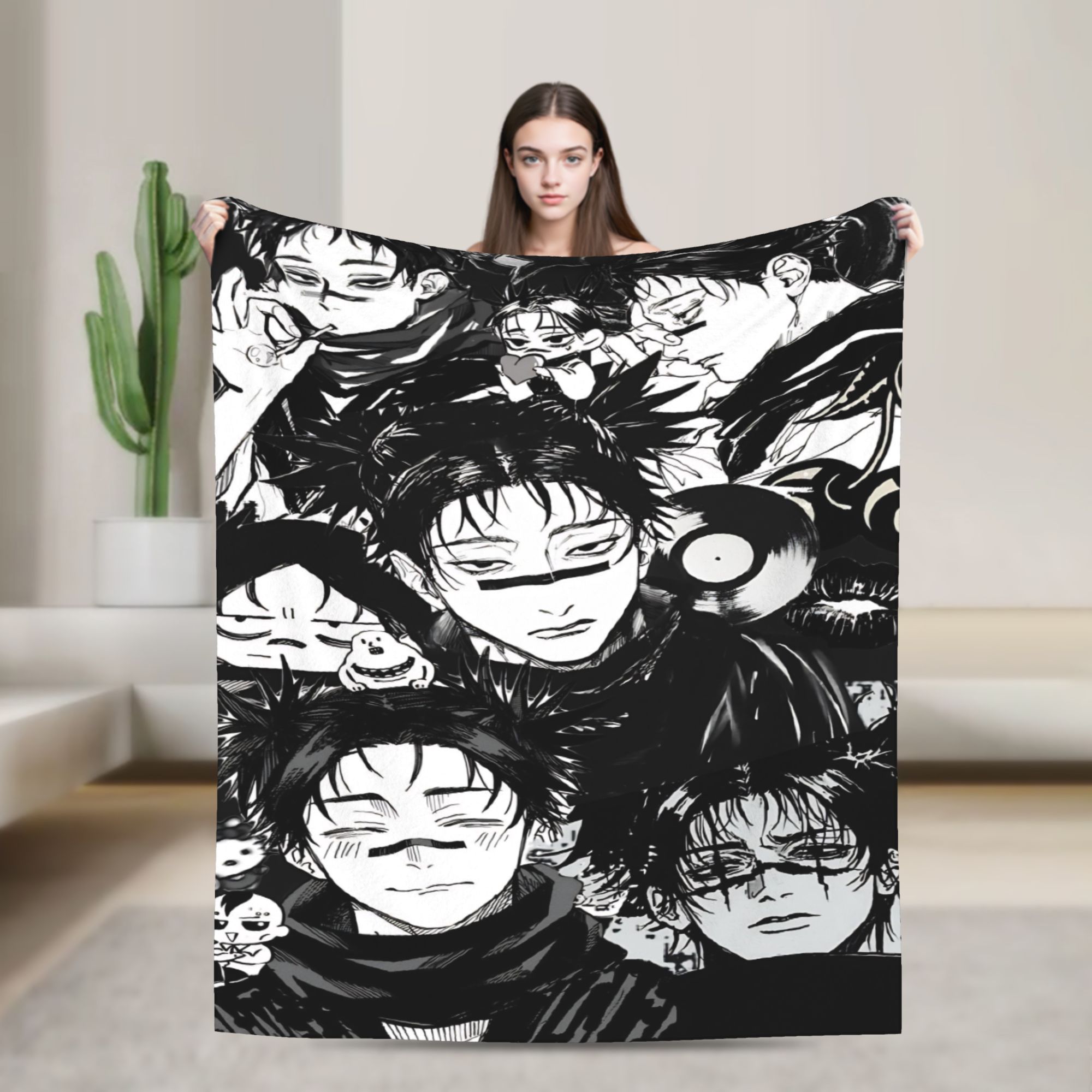 Choso ブランケット Kaisens アニメ ぬいぐるみ 面白い 暖かい スローブランケット 家庭用 春秋
