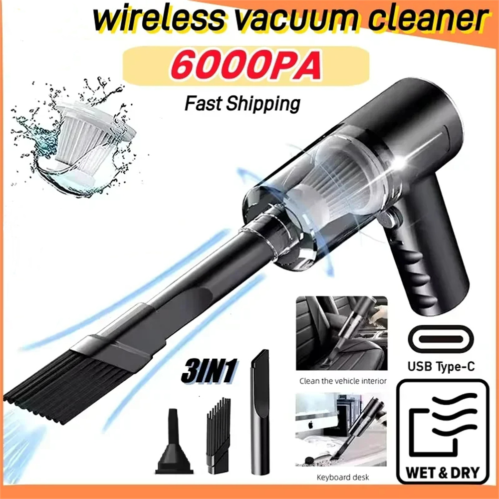 ワイヤレス車の掃除機 9000Pa USB 充電 1200mAh ウェットドライポータブルハンドヘルドホームオフィスクリーニング 2026 ポータブルクリーン
