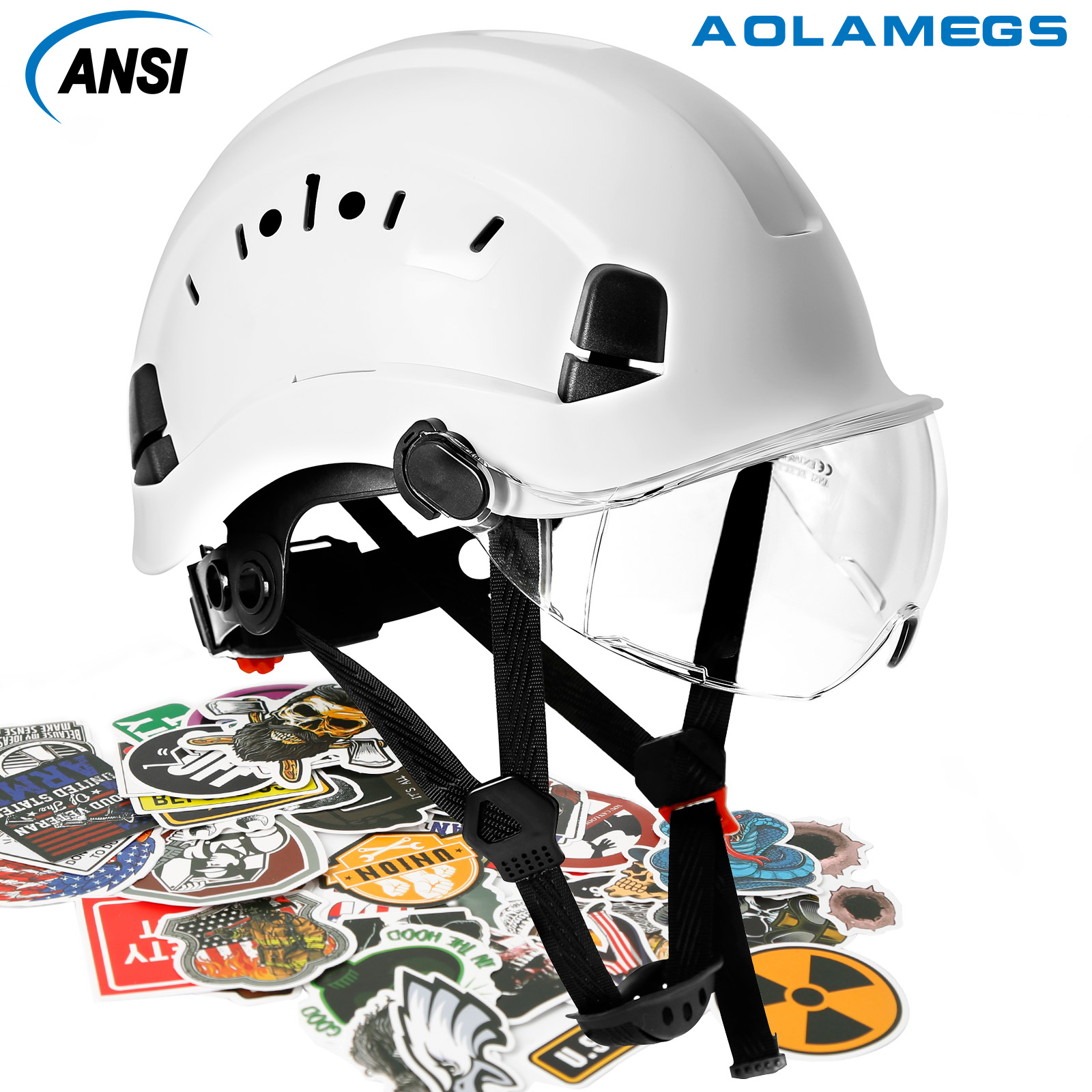 安全ヘルメットゴーグル付きメンズ建設ハードハット高品質 ABS 保護ヘルメットワークキャップ作業用登山乗馬