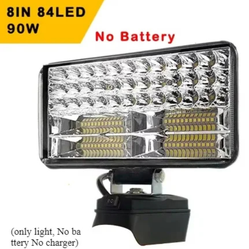 LED Flood Light Portable Cordless For Makita 18V Battery 3 Brightness Modes For Camping Hiking Emergency Car Repair Workshop Use
