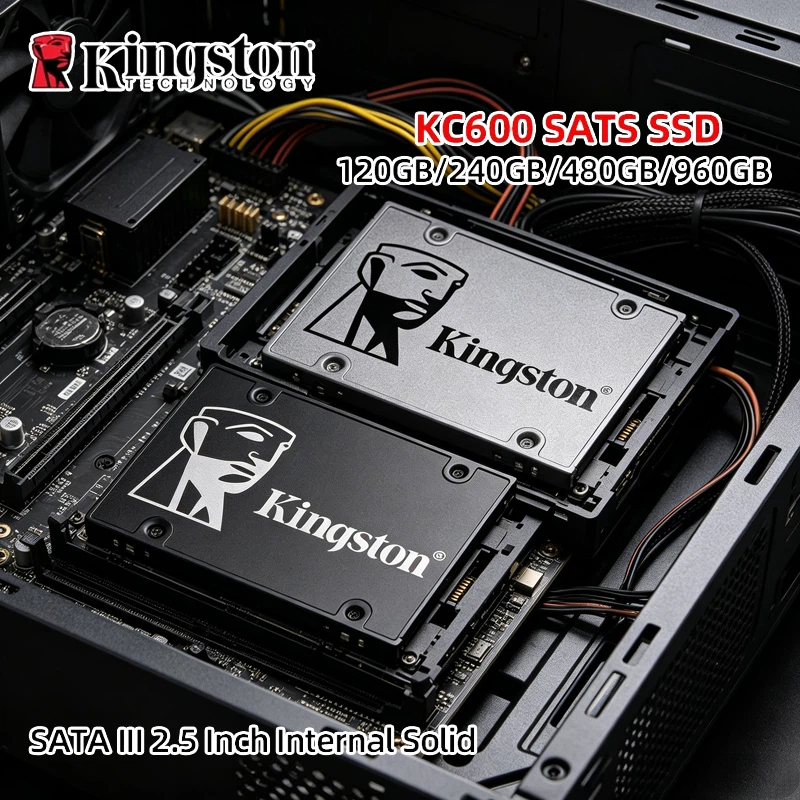 Kingston A400/KC600 2.5 インチ SATA3 SSD、120GB ～ 2TB 複数容量、デスクトップ用内蔵ソリッド ステート ドライブ