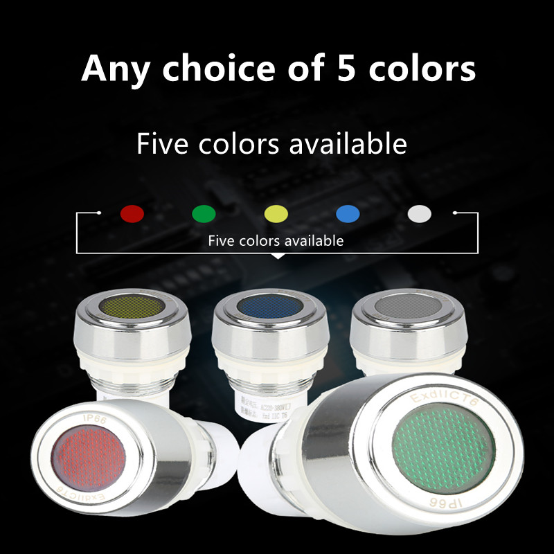 2 個 30 ミリメートルメタルヘッド IP66 防爆電源機能 BD8050 信号灯 LED 消毒電源インジケータ 220V380V24V