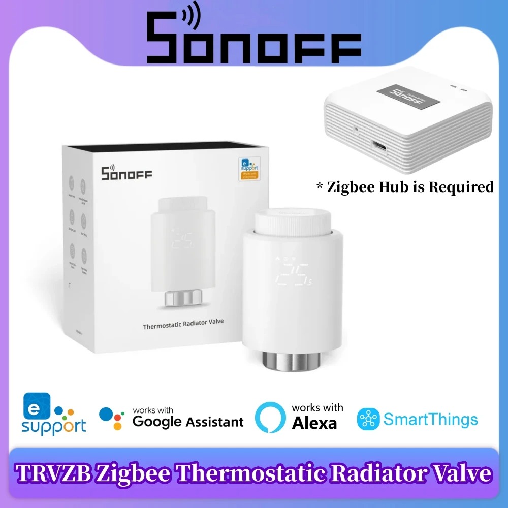 SONOFF TRVZB Ewelink Zigbee スマート サーモスタット ラジエーター バルブ温度コントローラー Alexa Google 経由のスマート ホーム オートメーション