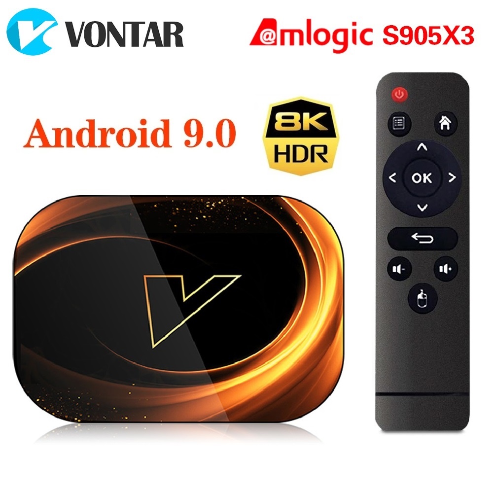VONTAR X3 4 ギガバイト 32 ギガバイト 8 18K TV ボックス Android 9 スマート Android TVBOX 9.0 Amlogic S905X3 Wifi 1080P BT 4K セットトップボックスメディアプレーヤー