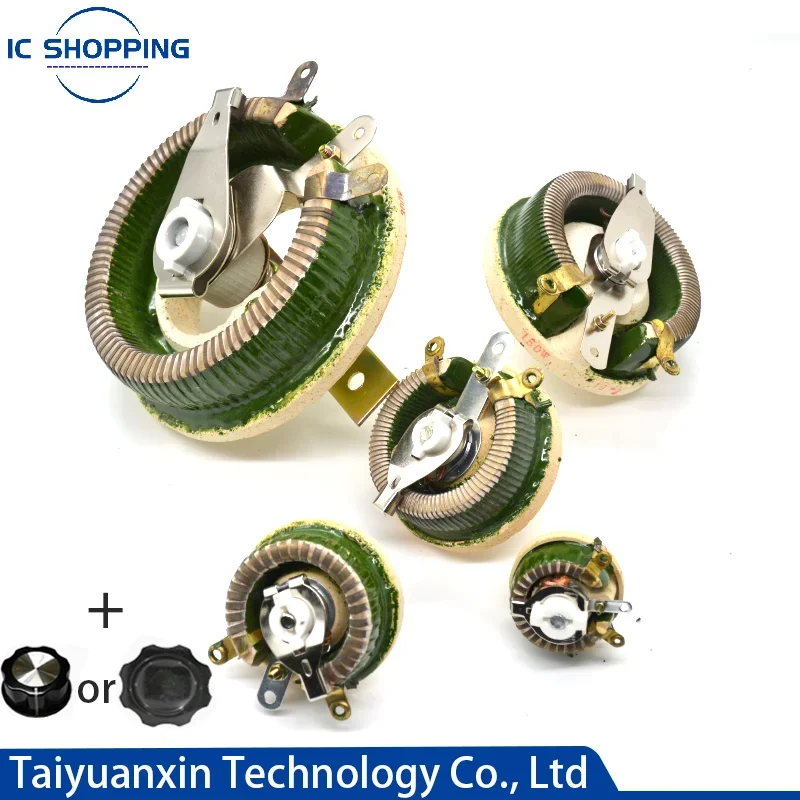 BC1 円形ディスク抵抗器 25 ワット 50 ワット 100 ワット 200 ワット 300 ワット 2 3 5 100 200 1 k 調整可能なポテンショメータ巻線磁器板抵抗器