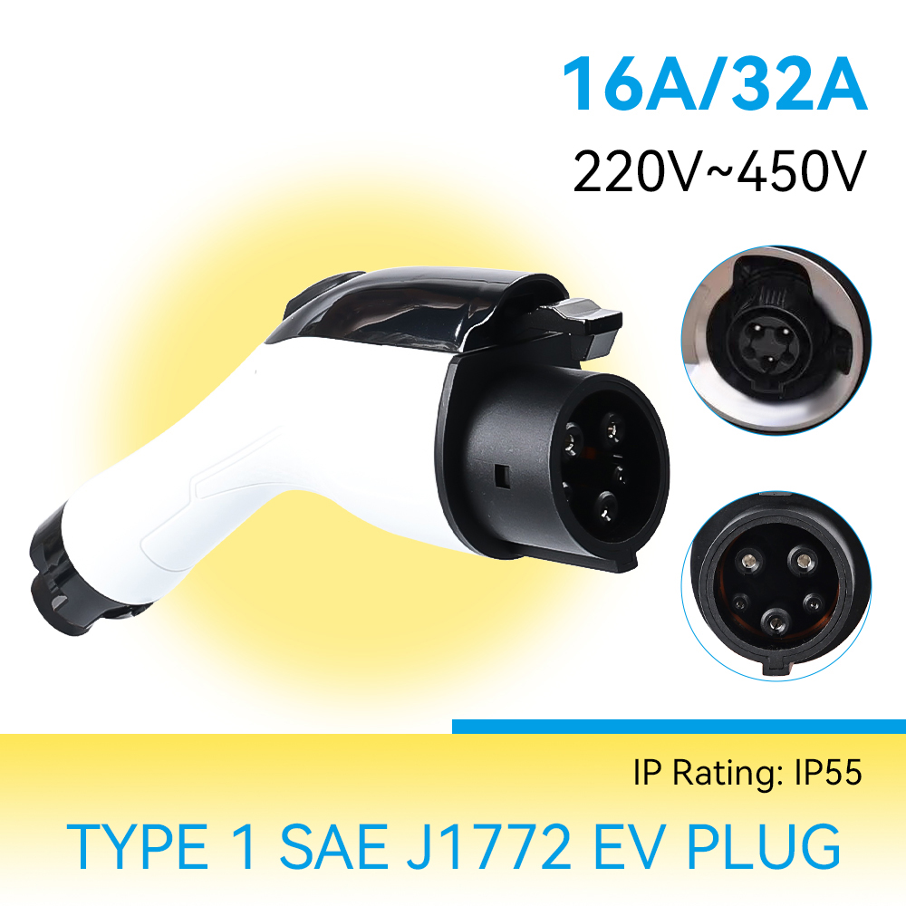 車の充電器プラグタイプ 1 EVSE メス EV 充電器プラグ SAE J1772 コンバータ 240V 16A 電気自動車充電器プラグ