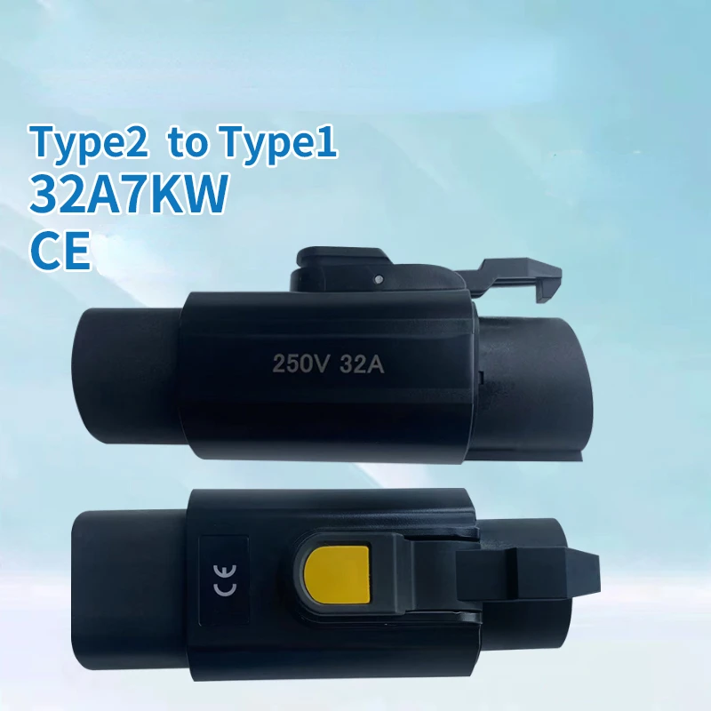 SUSOO EV充電アダプタ IEC62196タイプ2→SAE J1772タイプ1 250V 32A Type2→Type1 AC充電器変換アダプタ