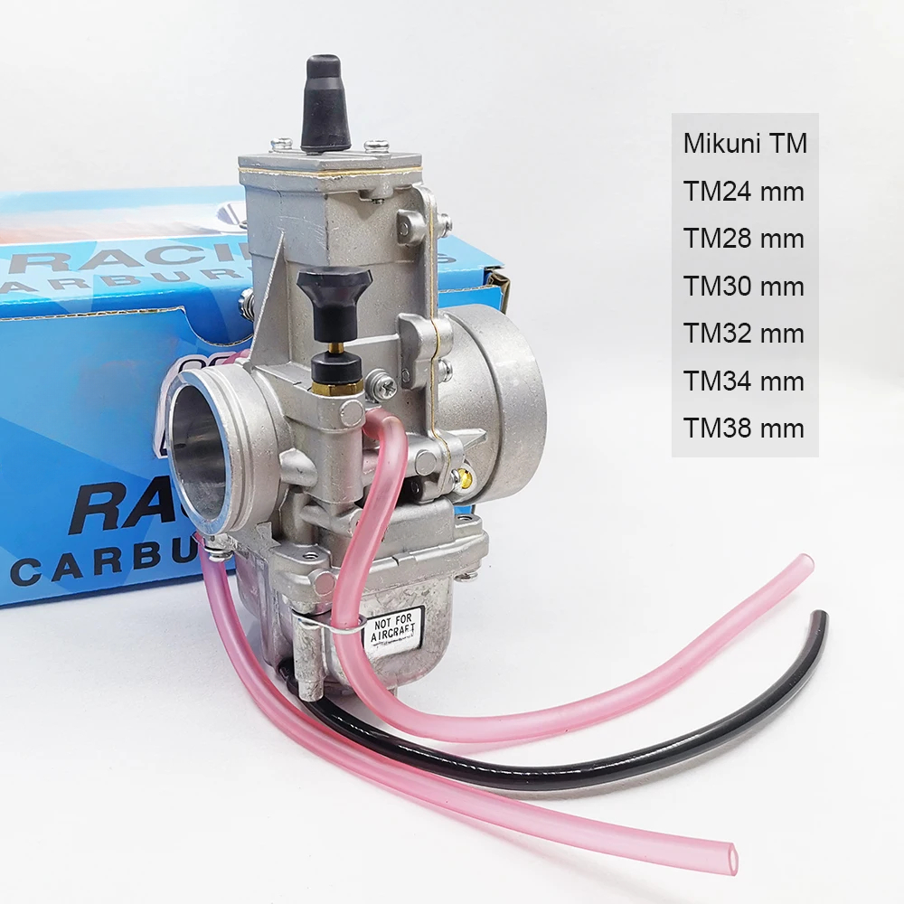 Carburador Vergaser TM24 TM28 TM30 TM34 TM32 TM38 フラットスライドスピゴット MIKUNI キャブレター 50-650cc 2/4 ストロークエンジン用