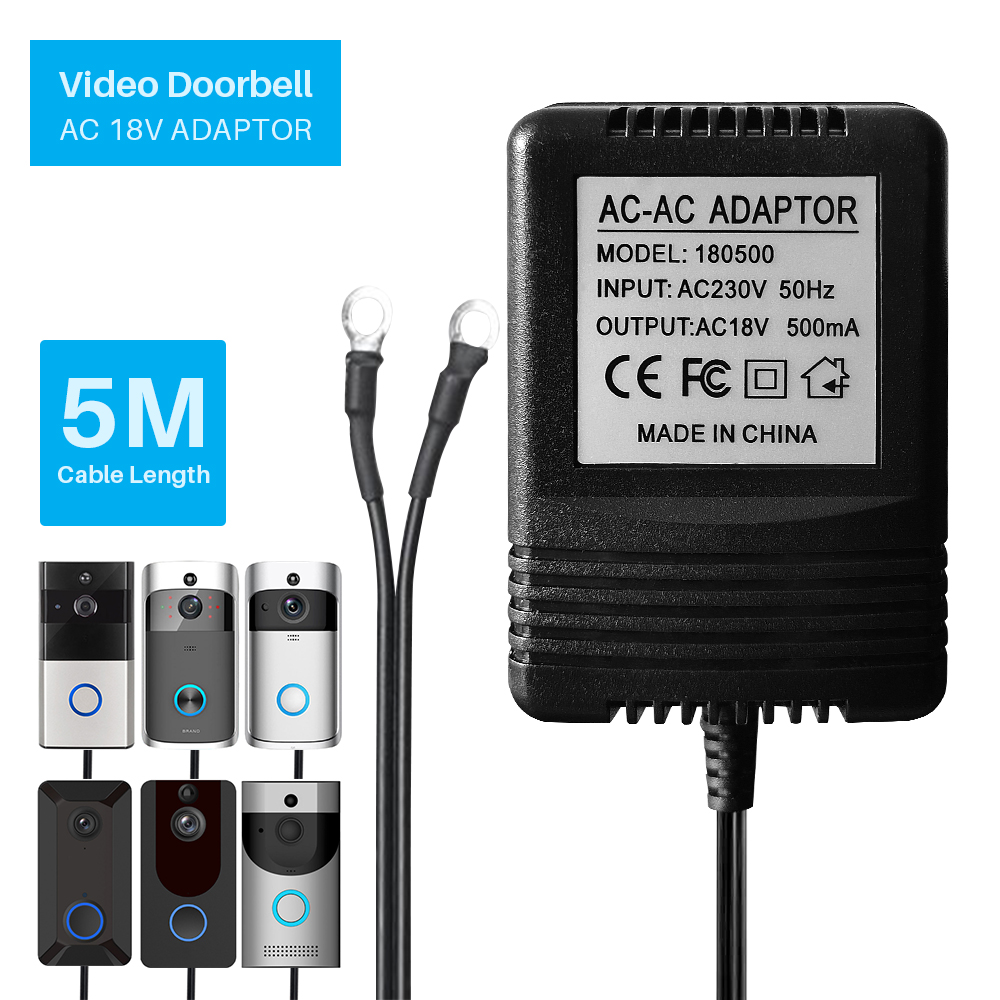 18V AC 電源アダプタ 220V-240V 変圧器充電器 Wifi ワイヤレスビデオドアベル IP カメラビデオインターホンリング