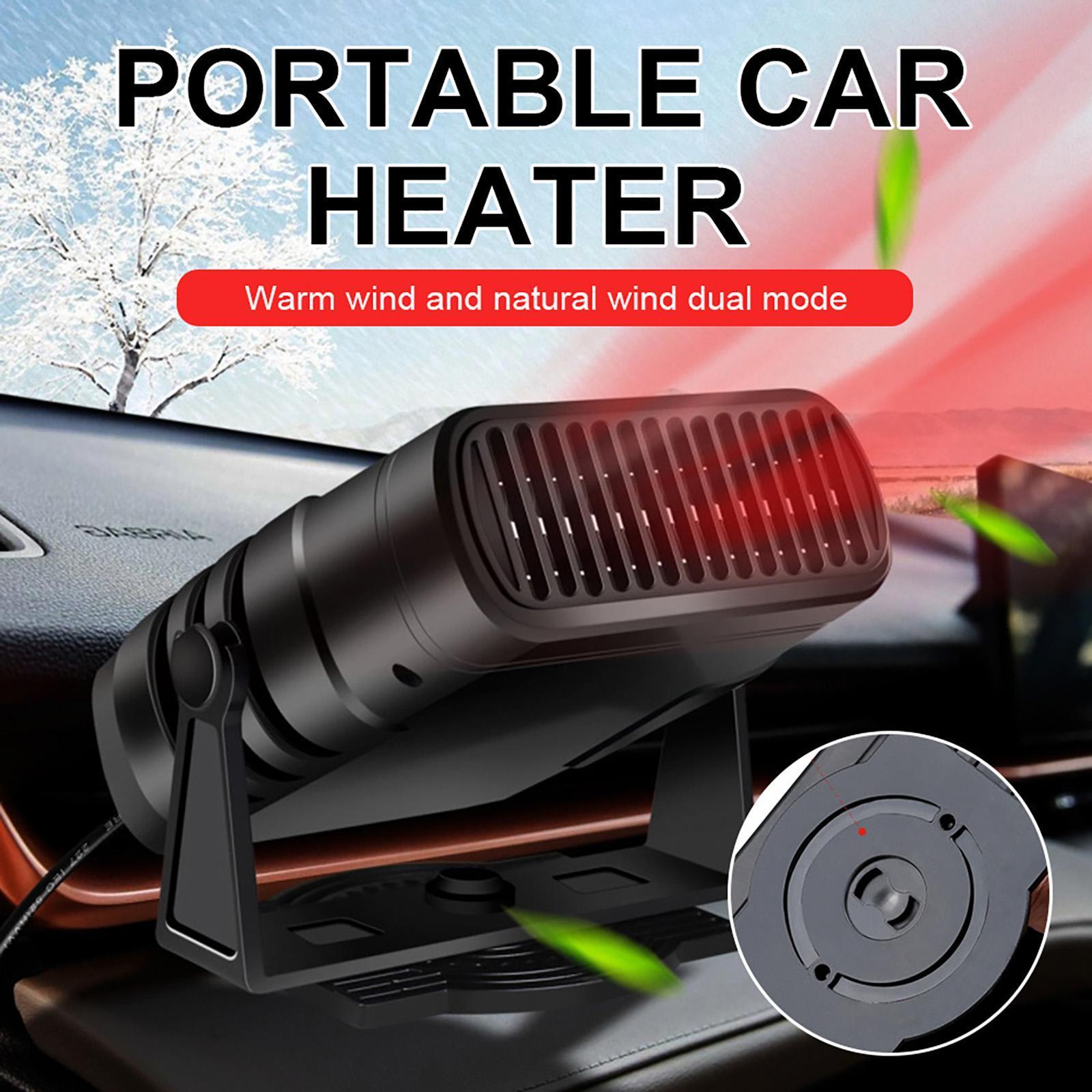 12V/24V ポータブルカーヒーター加熱冷却ファン車のフロントガラスデフォッガーデフロスター電気ヒーターファン防曇自動車ヒーター