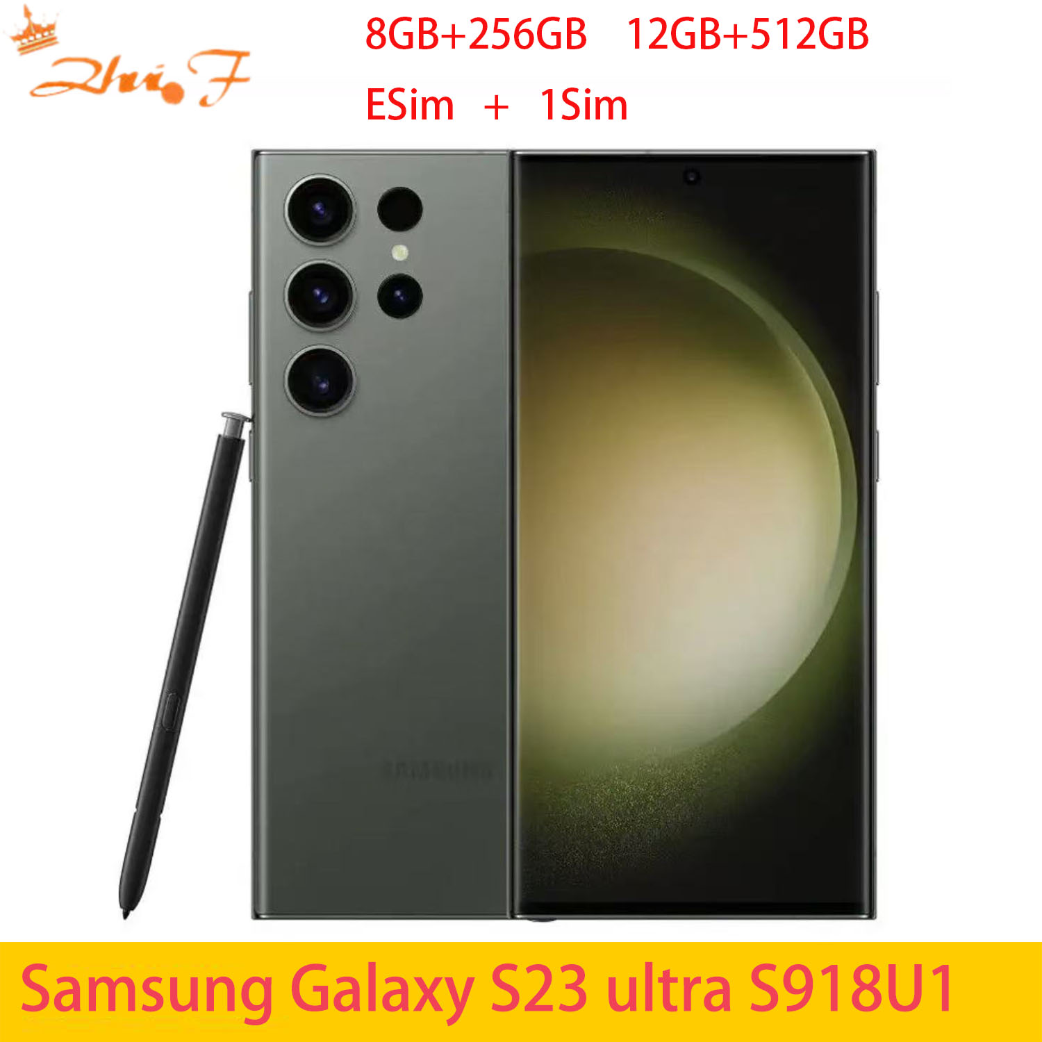Samsung Galaxy S23 Ultra 5G s918u1 s918u オリジナル 6.8 "ROM 256/512GB RAM 8/12GB Snapdragon Android 携帯電話