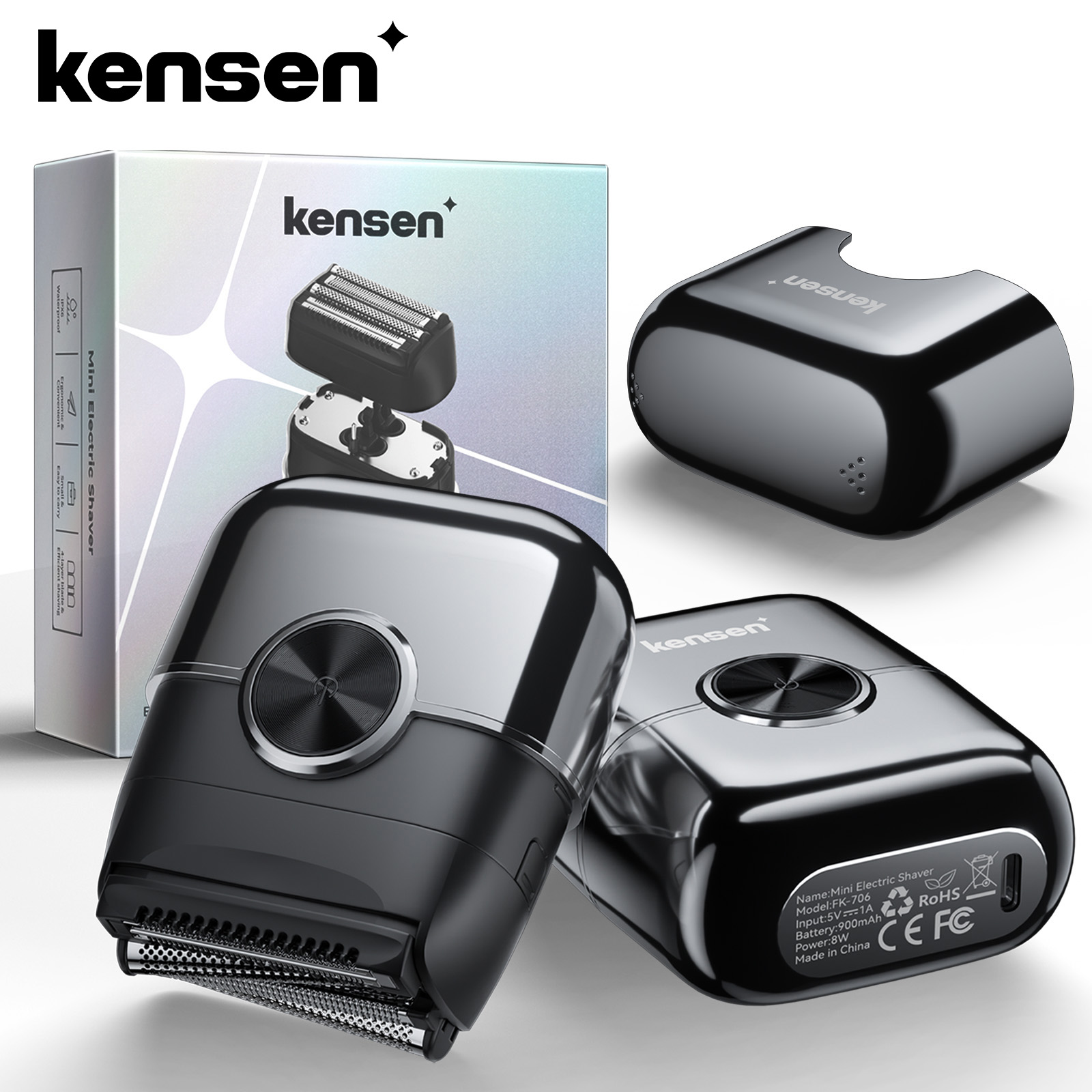 KENSEN S26 電気シェーバー男性用 4D フローティング刃ホイルシェーバー防水 8000RPM ひげトリマーポータブルミニ電気かみそり