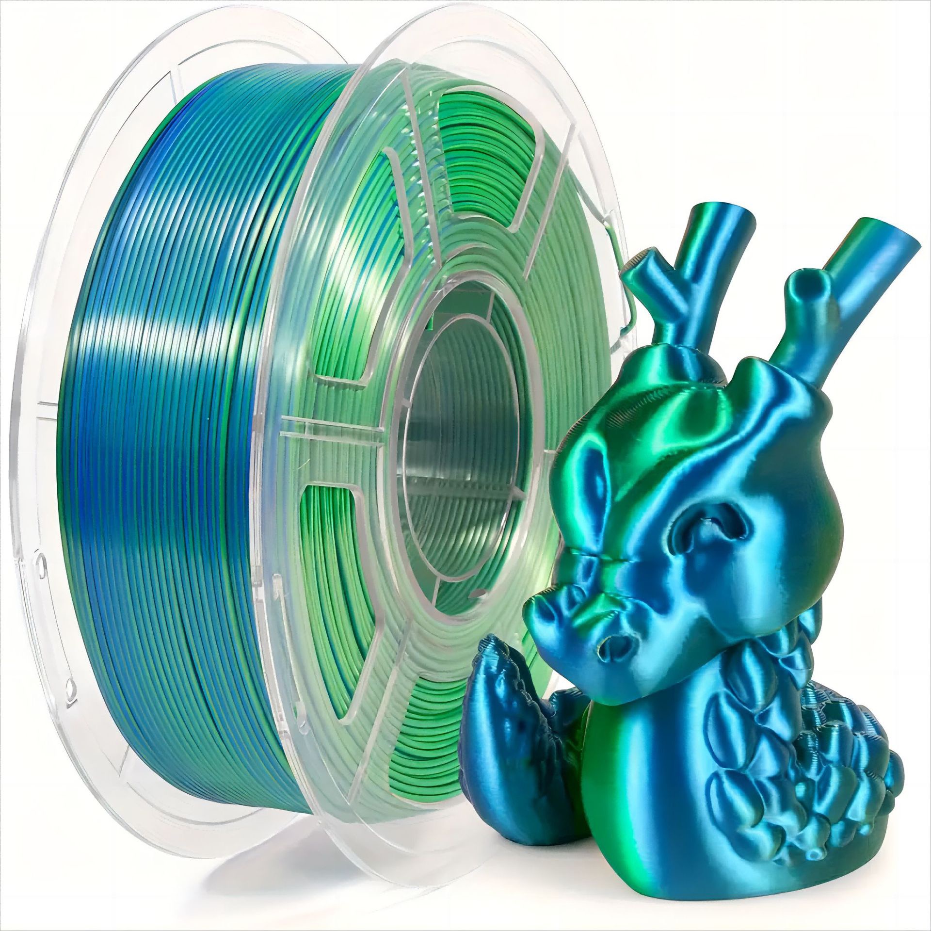 1 キロ 3D プリンタ PLA シルクフィラメント 1.75 ミリメートルマルチカラーシルクテクスチャスムーズなグラデーション効果素材 FDM プリンタ消耗品