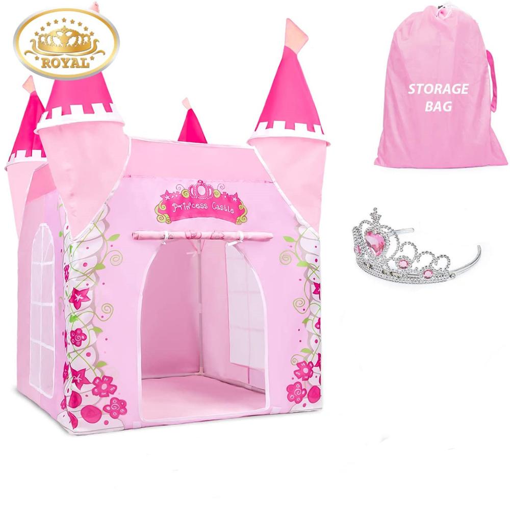 子供のおもちゃのテントプリンセス城プレイテント女の子プリンセスままごと屋内屋外キッズハウスプレイボールピットプールプレイハウス