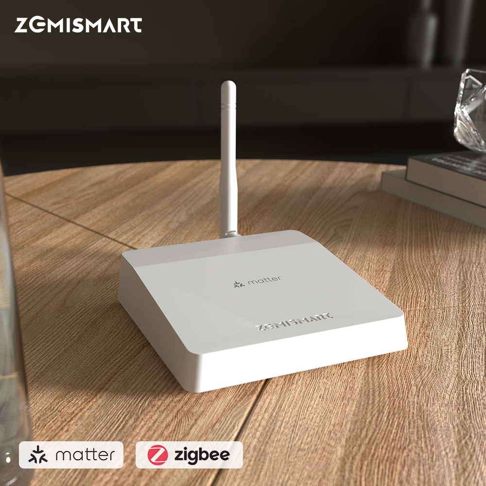 Zemismart Matter Zigbee ゲートウェイ (アンテナ付き) スマート ホーム ハブ ブリッジ Tuya アプリと連携 ホームキット Google ホーム アプリ Smartthing アプリ