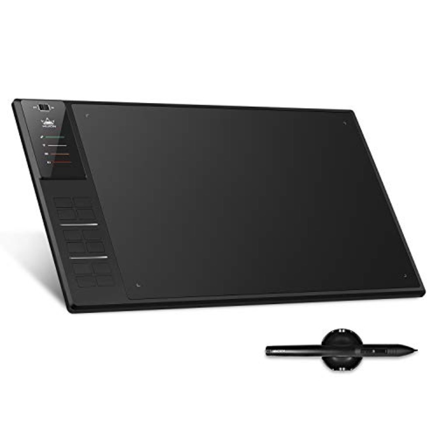 WH1409 ワイヤレスグラフィック描画タブレット 8192 筆圧ペンタブレット 12 プレスキー付き