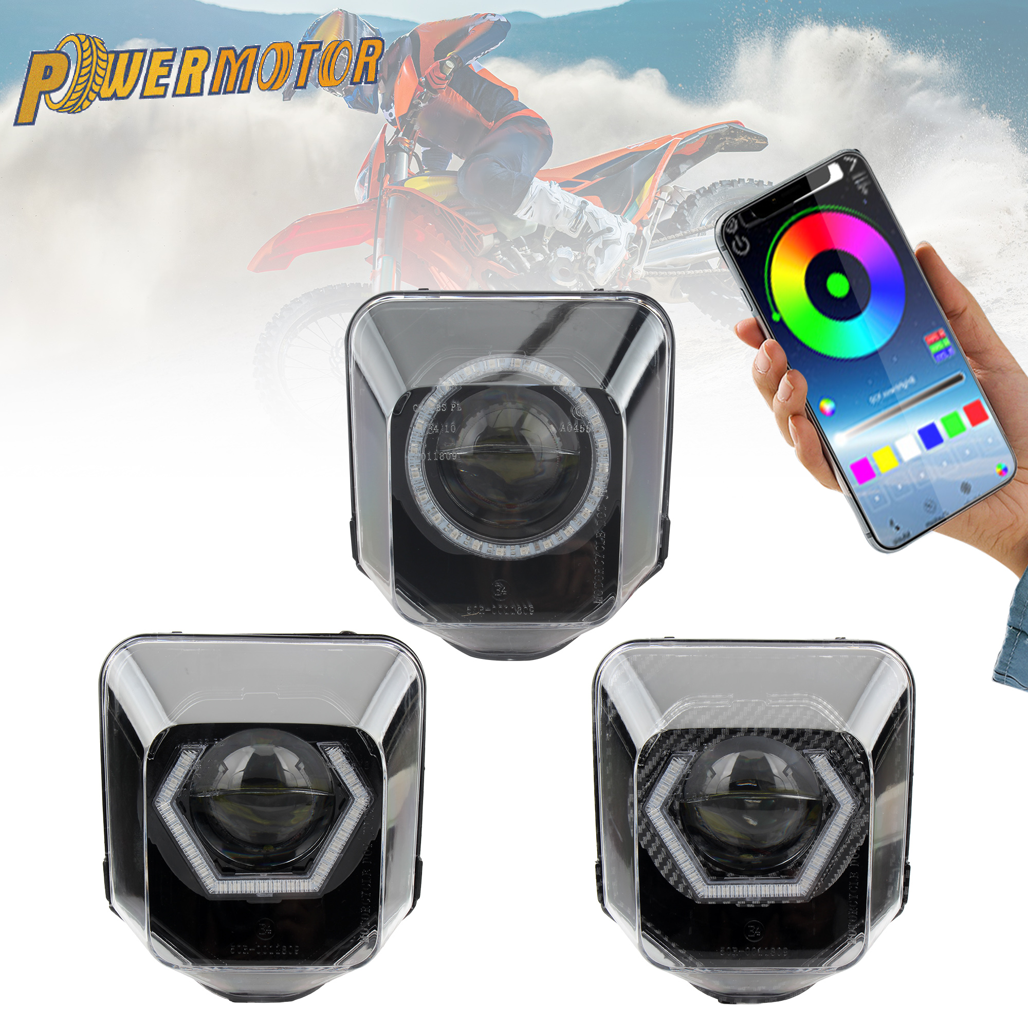 E4 承認オートバイ LED ヘッドライト HD プログラマブルヘッドランプハスクバーナ FC TC TE FE 125 250 300 350 450 501 701 250i 300i