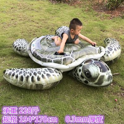 インフレータブル亀子供のビーチ動物の形屋外浮き輪プールおもちゃ夏乗り物フローティングボートマットおもちゃ 2021