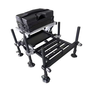 F11-SB6047 新ブランドメーカー製 カーボンファイバーシート アルミ製 鯉・餌釣り用ロッド フィッシングギアボックス シートボックス