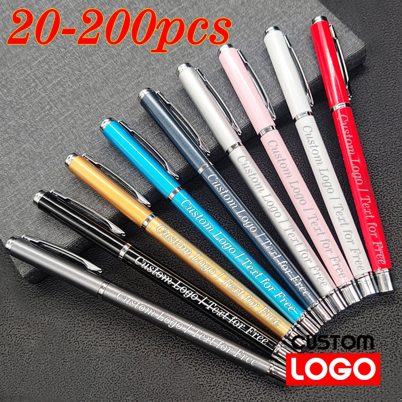 20-200 個 0.5 ミリメートルカスタマイズ可能な高級ビジネス金属ペンレーザー彫刻名広告卸売 DIY ロゴ学校オフィスギフト